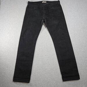 Uniqlo Jean Mens 31x32 Slim Straight Selvedge Kaihara Balck Denim